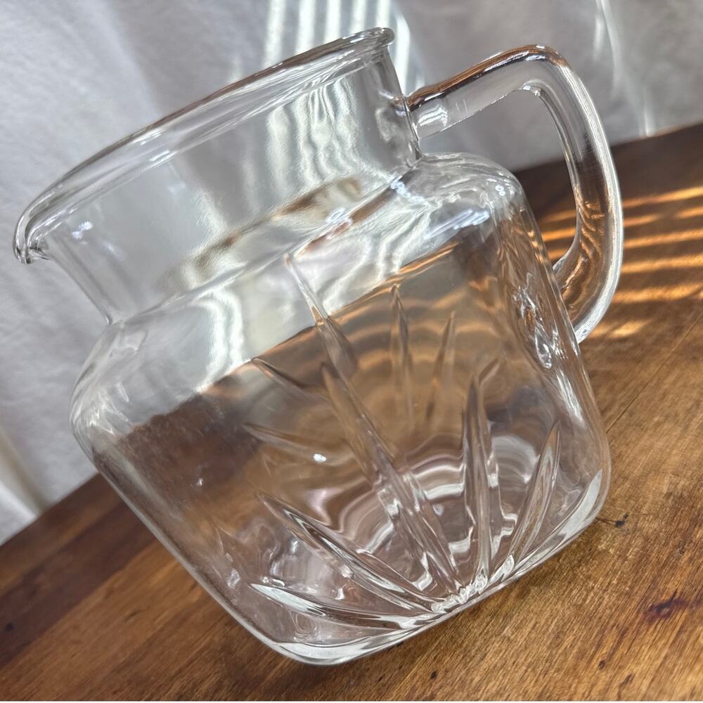 Federal Glass Vintage 50's Star Clear Pattern 36oz Square Pitcher Star On Bottom